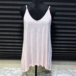 Tresics Double Deep V-Neck Soft Pink Spaghetti Strap Cami Tank Top Medium NWT‎